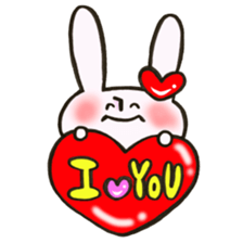 I like rabbit and you! sticker #14650609