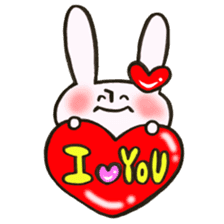 I like rabbit and you! sticker #14650609