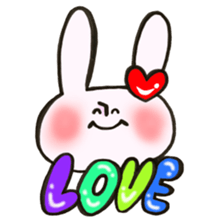 I like rabbit and you! sticker #14650611