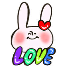 I like rabbit and you! sticker #14650611