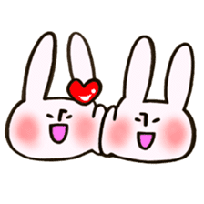 I like rabbit and you! sticker #14650643