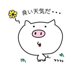 white pig. sticker #14650958