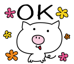 white pig. sticker #14650973