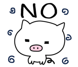 white pig. sticker #14650974