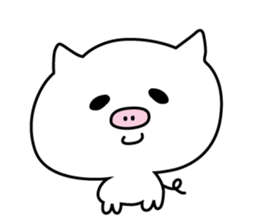 white pig. sticker #14650983