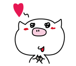 white pig. sticker #14650984