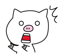 white pig. sticker #14650993