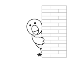 Funny java sparrow sticker #14651049