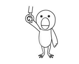 Funny java sparrow sticker #14651057