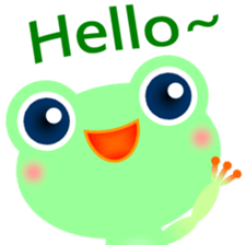 Greeny little frog sticker #14651478