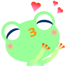 Greeny little frog sticker #14651479