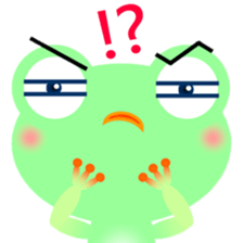 Greeny little frog sticker #14651481