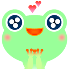 Greeny little frog sticker #14651482