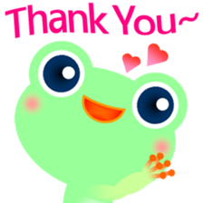 Greeny little frog sticker #14651485