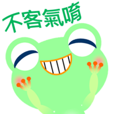 Greeny little frog sticker #14651486