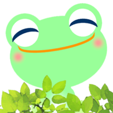 Greeny little frog sticker #14651491