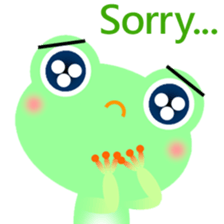 Greeny little frog sticker #14651496