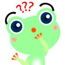 Greeny little frog sticker #14651499