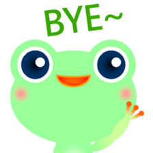 Greeny little frog sticker #14651500