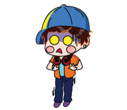 A Boy Loves Green Hat sticker #14652807