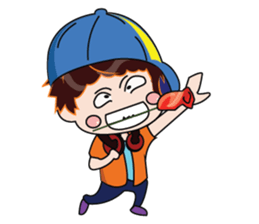 A Boy Loves Green Hat sticker #14652809