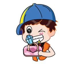 A Boy Loves Green Hat sticker #14652815