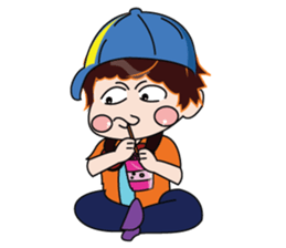 A Boy Loves Green Hat sticker #14652828