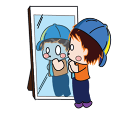 A Boy Loves Green Hat sticker #14652838