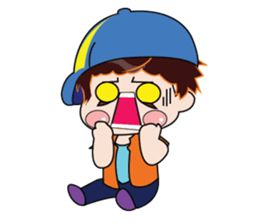 A Boy Loves Green Hat sticker #14652839