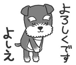 Dog with a bib of the name called Yoshie sticker #14652918
