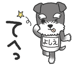 Dog with a bib of the name called Yoshie sticker #14652923