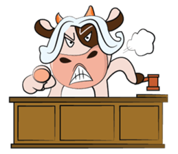 Obstreperous Day of a Lovely Dairy Cow sticker #14653384