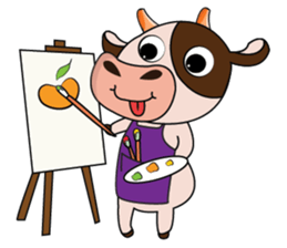 Obstreperous Day of a Lovely Dairy Cow sticker #14653404