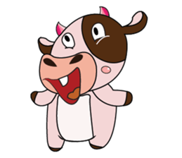 Lovely Dairy Cow in Kinky Time sticker #14653614