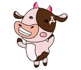 Lovely Dairy Cow in Kinky Time sticker #14653615