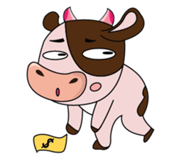 Lovely Dairy Cow in Kinky Time sticker #14653617