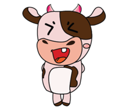 Lovely Dairy Cow in Kinky Time sticker #14653618