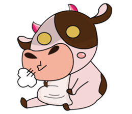 Lovely Dairy Cow in Kinky Time sticker #14653630