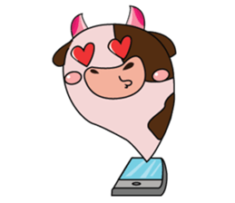 Lovely Dairy Cow in Kinky Time sticker #14653642