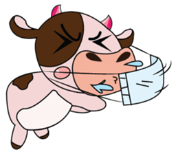 Lovely Dairy Cow in Kinky Time sticker #14653643
