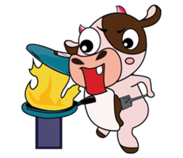 Lovely Dairy Cow in Kinky Time sticker #14653652
