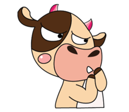 Introverted and Lovely Dairy Cow sticker #14653878