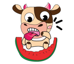 Introverted and Lovely Dairy Cow sticker #14653896