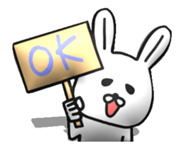 [3D] Cute Dynamic rabbit sticker #14654200