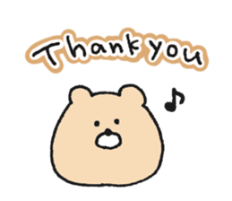 "Thank you" bear's sticker sticker #14655286