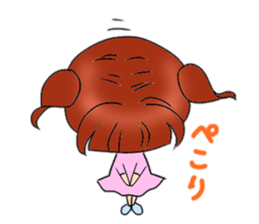 Cute pigtails girl sticker #14655543
