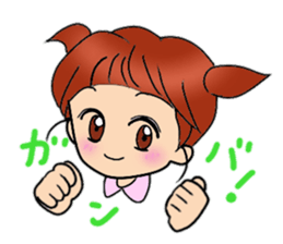 Cute pigtails girl sticker #14655551