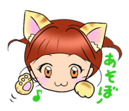 Cute pigtails girl sticker #14655561