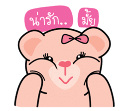 Bears pink ribbon sticker #14655985