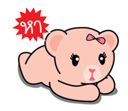 Bears pink ribbon sticker #14655998